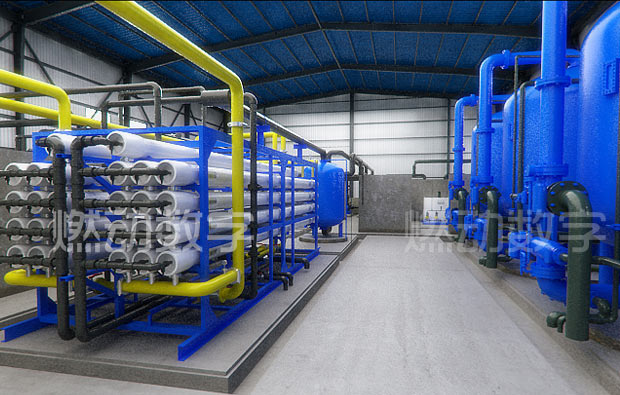 工業(yè)水處理工藝流程三維動畫制作/海水淡化系統仿真演示